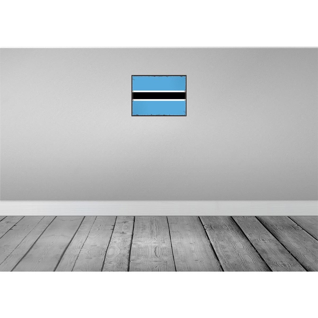[LA-119598-H] Holzschild 30x40 cm Botswanas Retro Botswana Flagge Fahne Wappen Bild 2