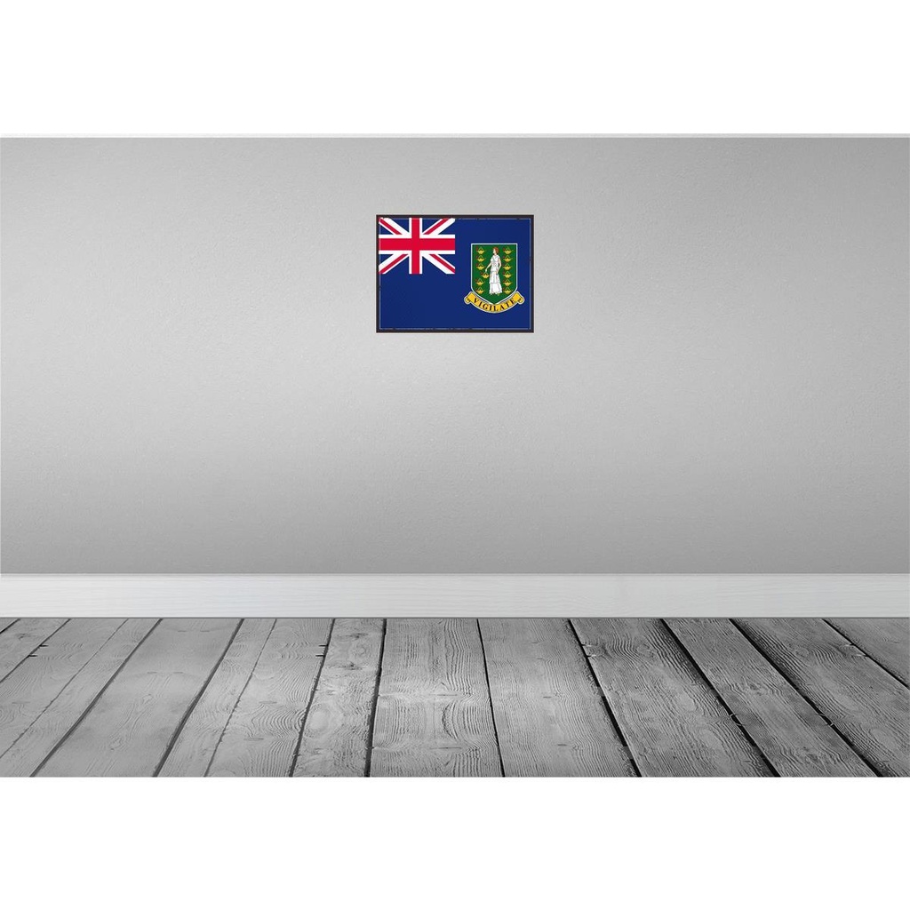 [LA-119600] Blechschild 30x40 cm Britischen Jungferninseln Retro Flagge Fahne Wappen Bild 2