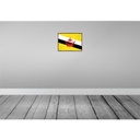 [LA-119601-H] Holzschild 30x40 cm Bruneis Retro Brunei Flagge Fahne Wappen Bild 2