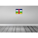 [LA-119610-H] Holzschild 30x40 cm Zentralafrikanischen Republik R Flagge Fahne Wappen Bild 2