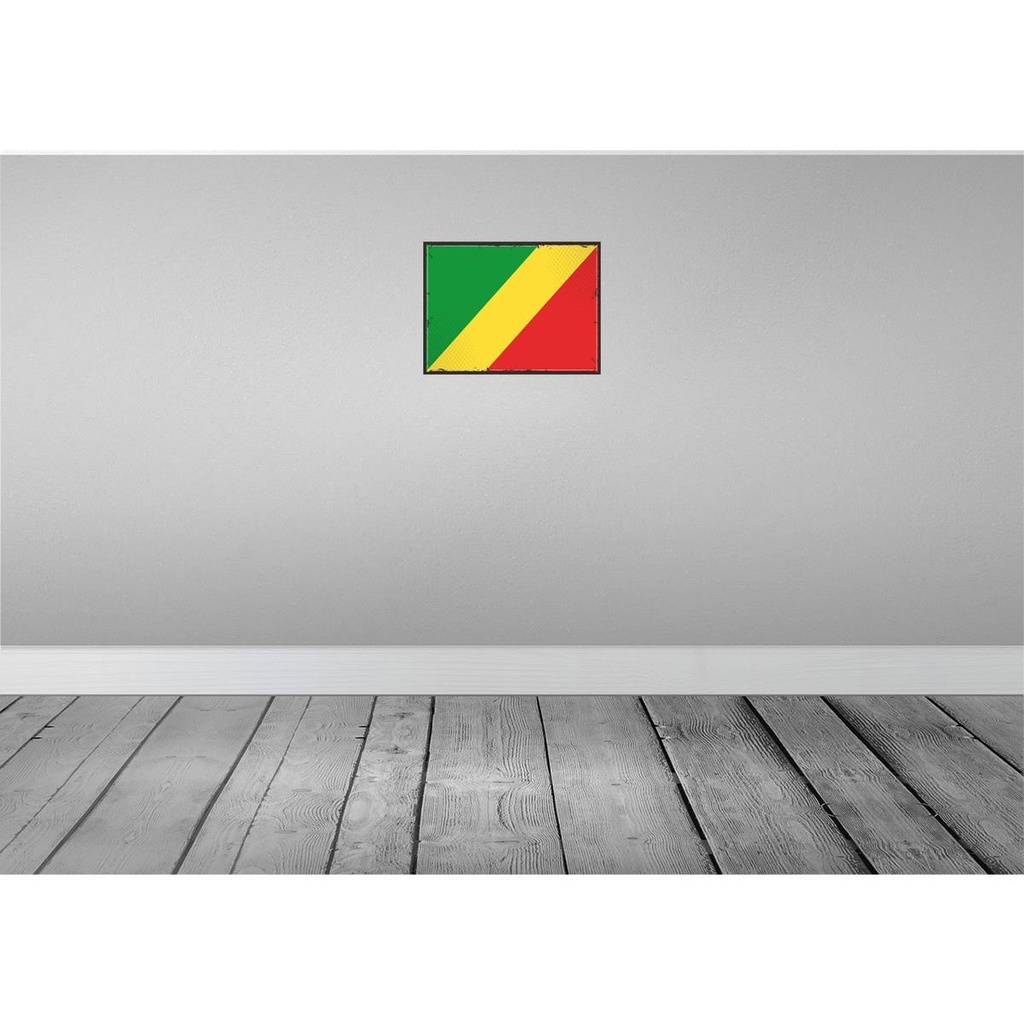 [LA-119618] Blechschild 30x40 cm Kongo Retro the Congo Flagge Fahne Wappen Bild 2