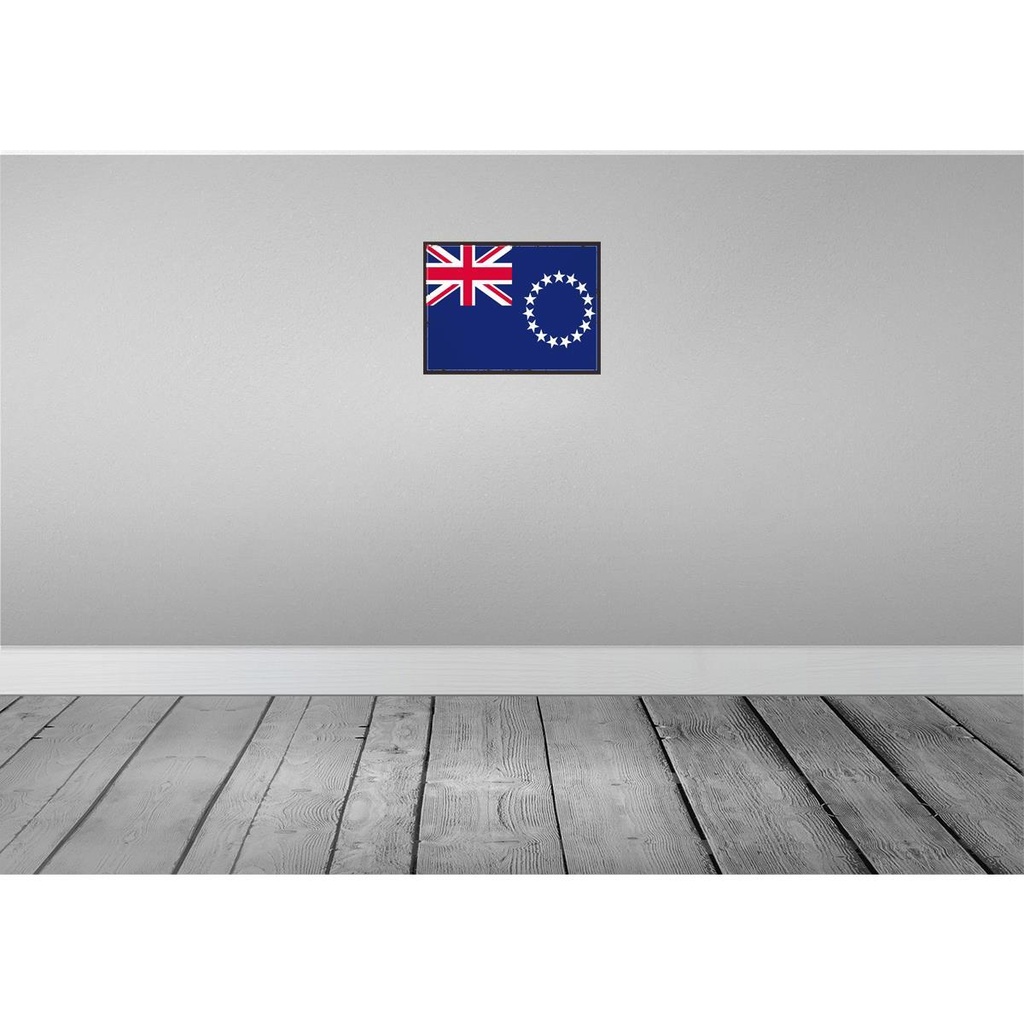 [LA-119619-H] Holzschild 30x40 cm Cookinseln Retro Cook Islands Flagge Fahne Wappen Bild 2
