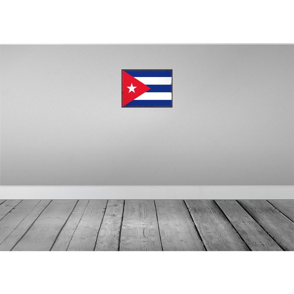 [LA-119622-H] Holzschild 30x40 cm Kubas Retro Cuba Flagge Fahne Wappen Bild 2