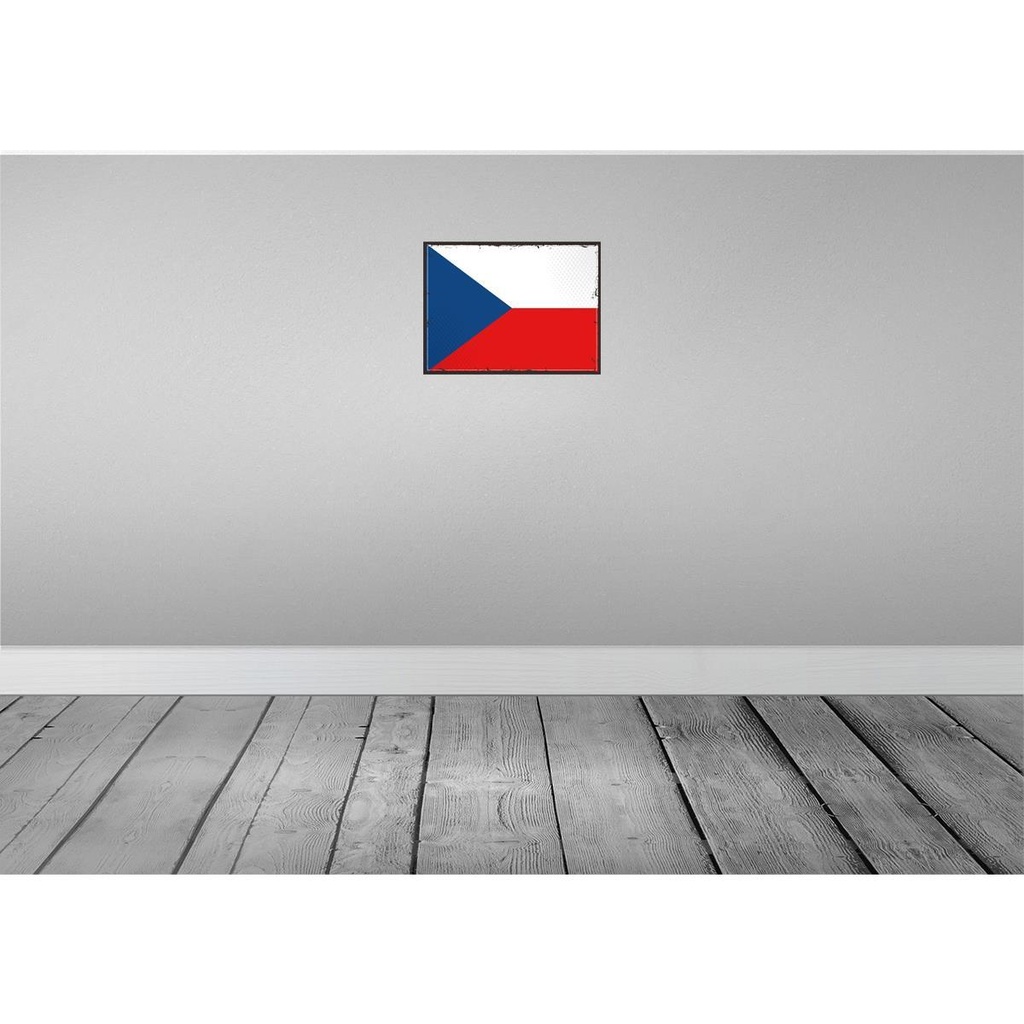 [LA-119624] Blechschild 30x40 cm Tschechiens Retro Czech Republic Flagge Fahne Wappen Bild 2