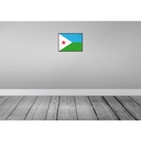 [LA-119627-H] Holzschild 30x40 cm Dschibutis Retro Djibouti Flagge Fahne Wappen Bild 2