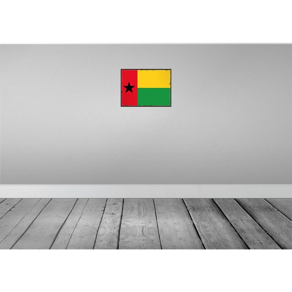 [LA-119658] Blechschild 30x40 cm Guinea-Bissaus Retro Guinea Flagge Fahne Wappen Bild 2