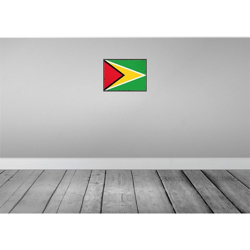 [LA-119659] Blechschild 30x40 cm Guyanas Retro Guyana Flagge Fahne Wappen Bild 2