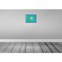 [LA-119661] Blechschild 30x40 cm Kasachstans Retro Kazakhstan Flagge Fahne Wappen Bild 2