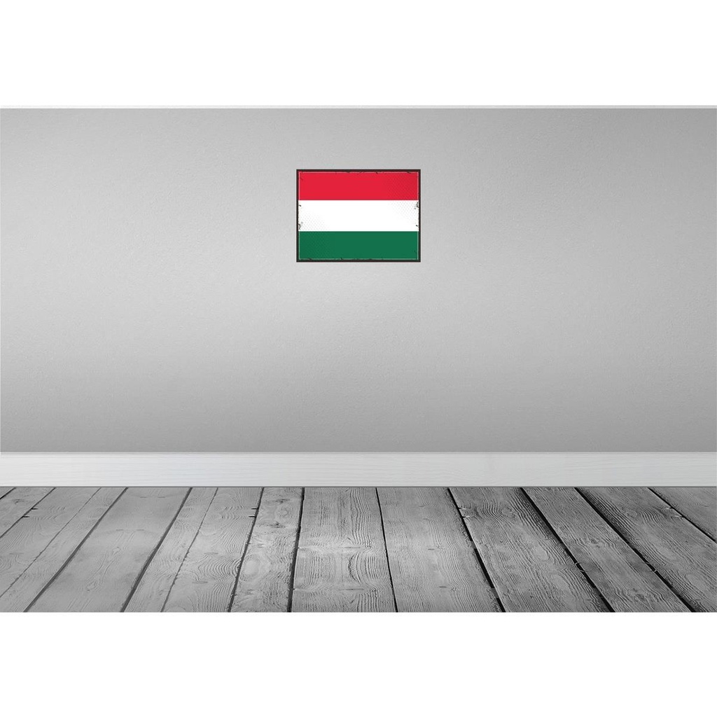[LA-119664-H] Holzschild 30x40 cm Ungarns Retro Hungary Flagge Fahne Wappen Bild 2