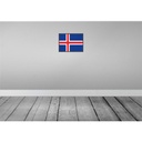 [LA-119665] Blechschild 30x40 cm Islands Retro Iceland Flagge Fahne Wappen Bild 2