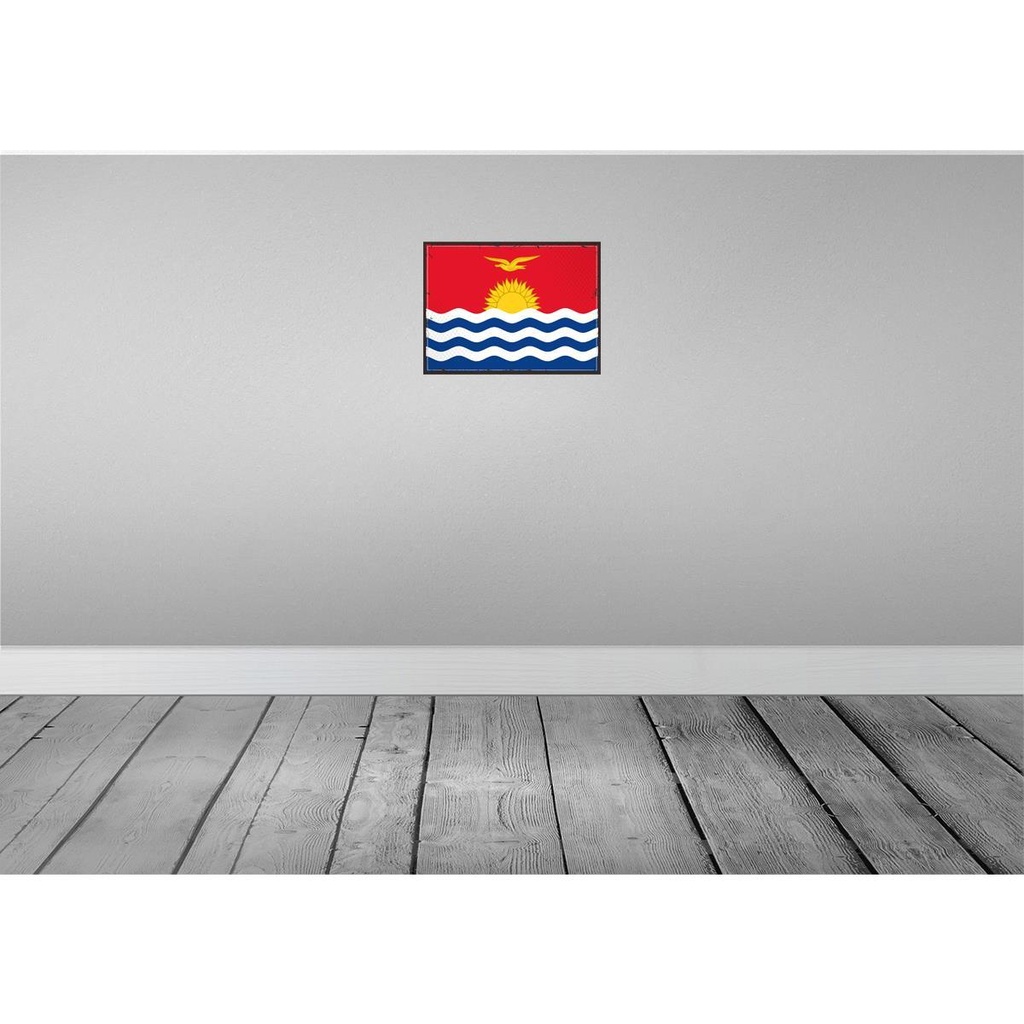 [LA-119679-H] Holzschild 30x40 cm Kiribatis Retro Kiribati Flagge Fahne Wappen Bild 2