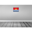 [LA-119679-H] Holzschild 30x40 cm Kiribatis Retro Kiribati Flagge Fahne Wappen Bild 2