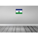 [LA-119686] Blechschild 30x40 cm Lesothos Retro Lesotho Flagge Fahne Wappen Bild 2