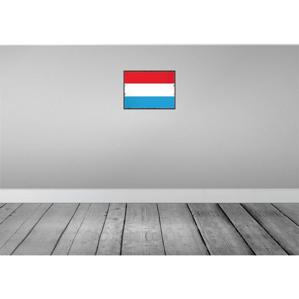 [LA-119691-H] Holzschild 30x40 cm Luxemburgs Retro Luxembourg Flagge Europa Bild 2
