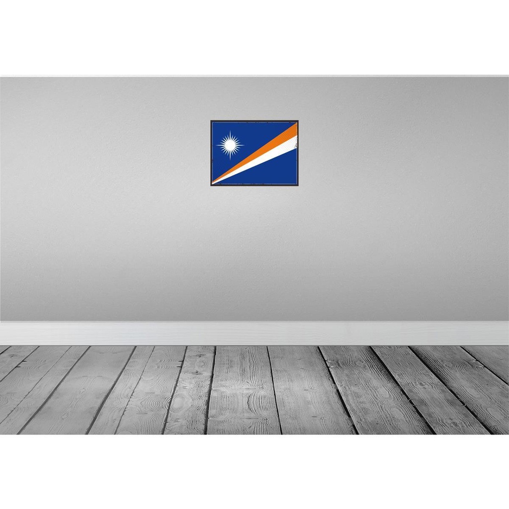[LA-119700-H] Holzschild 30x40 cm Marshallinseln Retro Flagge Fahne Wappen Bild 2