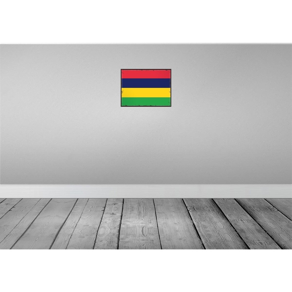 [LA-119702] Blechschild 30x40 cm Mauritius Retro Flagge Fahne Wappen Bild 2
