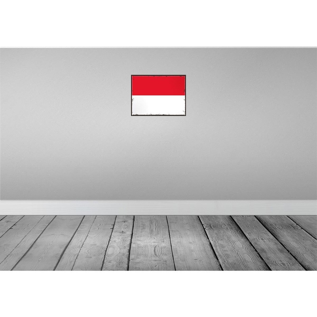 [LA-119706] Blechschild 30x40 cm Monacos Retro Monaco Flagge Fahne Wappen Bild 2