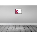 [LA-119714-H] Holzschild 30x40 cm Nepals Retro Nepal Flagge Fahne Wappen Bild 2