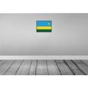 [LA-119741] Blechschild 30x40 cm Ruandas Retro Rwanda Flagge Fahne Wappen Bild 2