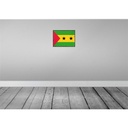 [LA-119747] Blechschild 30x40 cm São Tomé und Príncipe Retro Flagge Fahne Wappen Bild 2