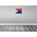 [LA-119755-H] Holzschild 30x40 cm Sint Maartens Retro Maarten Flagge Fahne Wappen Bild 2