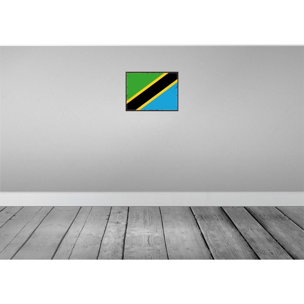 [LA-119772] Blechschild 30x40 cm Tansanias Retro Tanzania Flagge Fahne Wappen Bild 2
