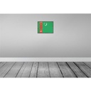 [LA-119782] Blechschild 30x40 cm Turkmenistans Retro Turkmenistan Flagge Fahne Wappen Bild 2