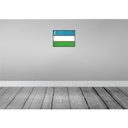 [LA-119790-H] Holzschild 30x40 cm Usbekistans Retro Uzbekistan Flagge Fahne Wappen Bild 2