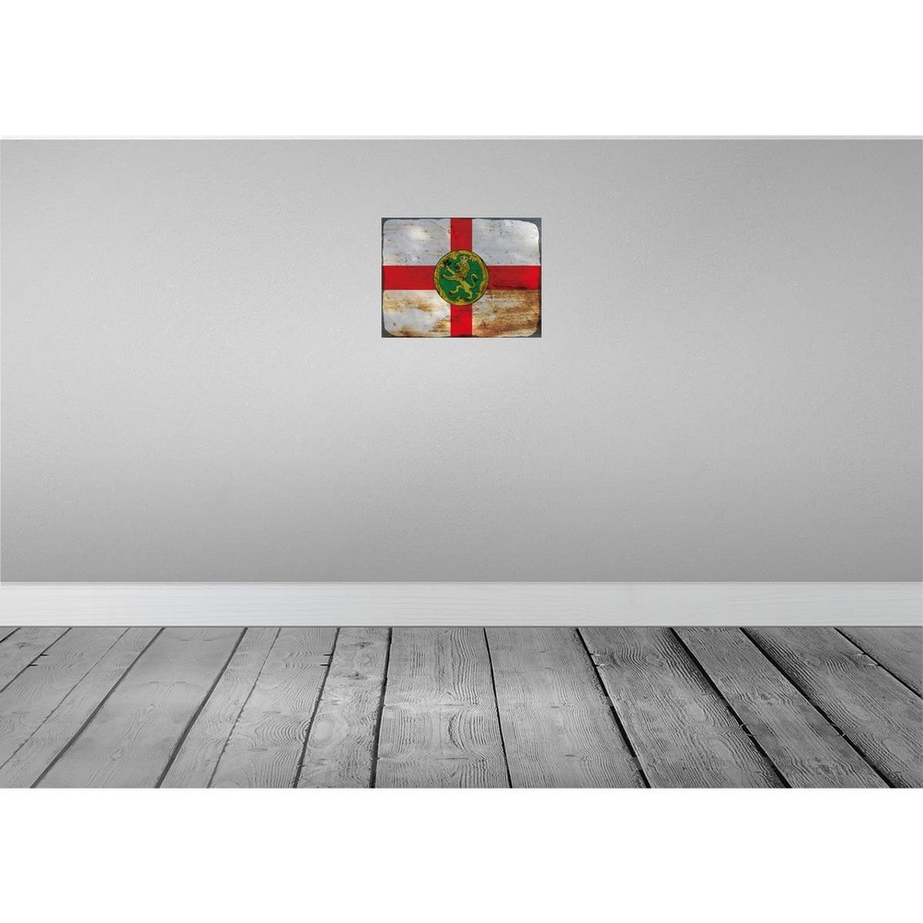 [LA-119803-H] Holzschild 30x40 cm Alderney Flagge Fahne Wappen Bild 2
