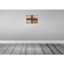 [LA-119803-H] Holzschild 30x40 cm Alderney Flagge Fahne Wappen Bild 2