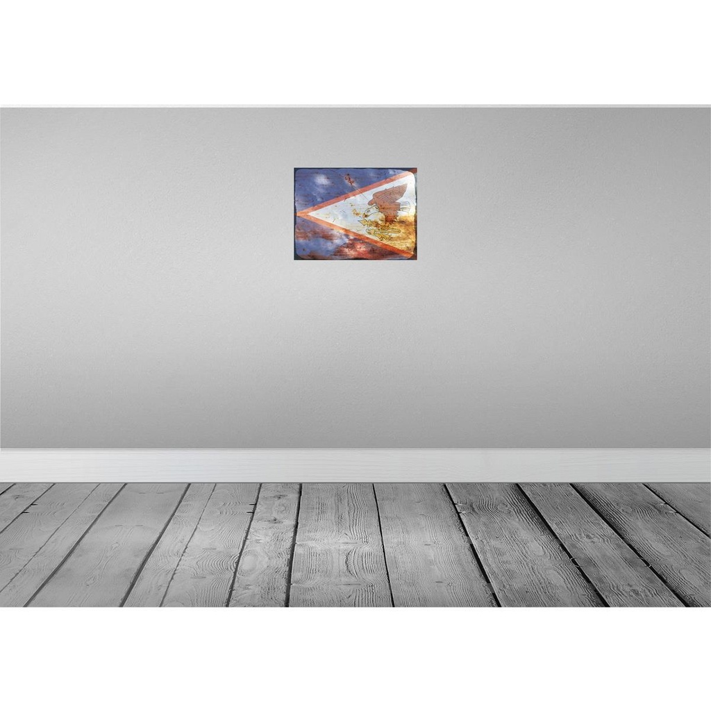[LA-119805] Blechschild 30x40 cm American Samoa Flagge Fahne Wappen Bild 2
