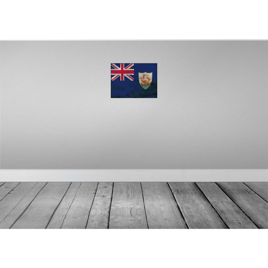 [LA-119808] Blechschild 30x40 cm Anguilla Flagge Fahne Wappen Bild 2