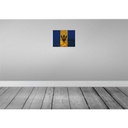 [LA-119817] Blechschild 30x40 cm Barbados Flagge Fahne Wappen Bild 2