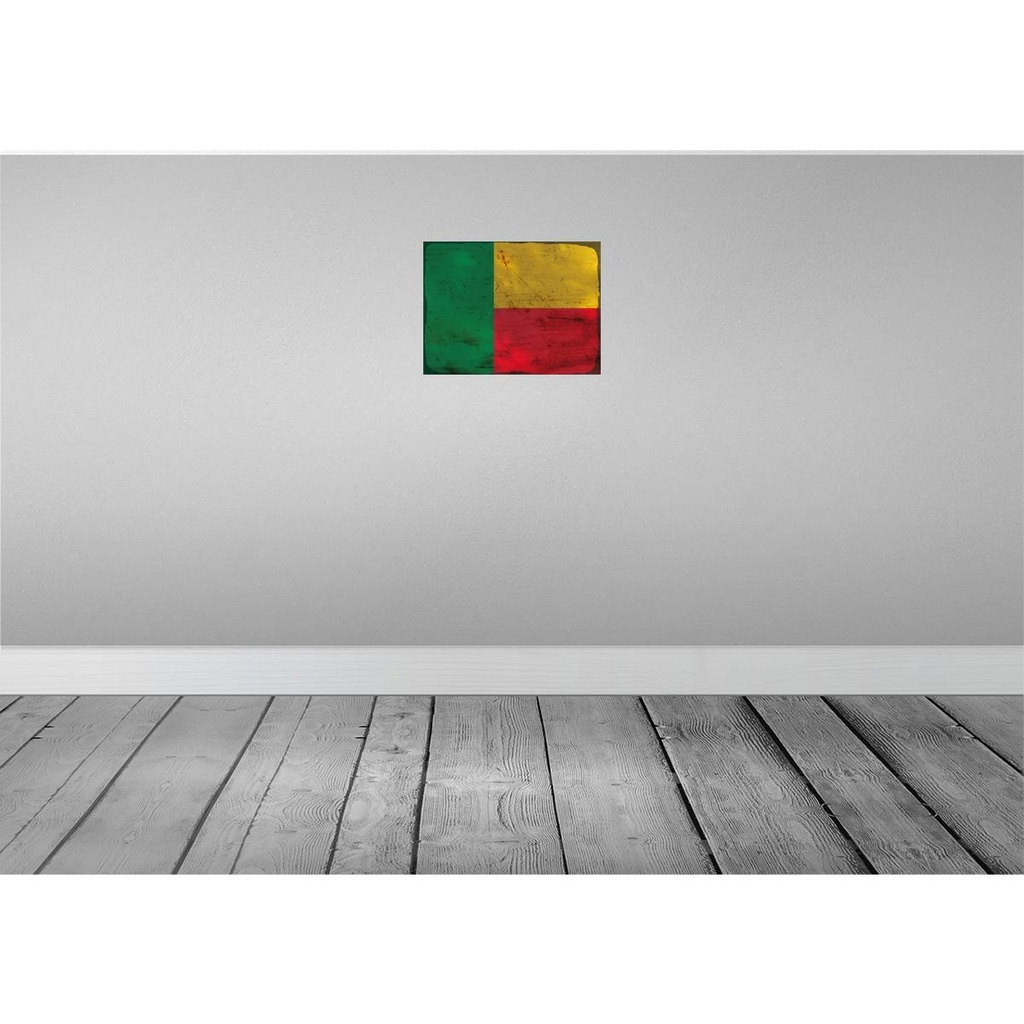 [LA-119821] Blechschild 30x40 cm Benin Flagge Fahne Wappen Bild 2