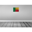 [LA-119821-H] Holzschild 30x40 cm Benin Flagge Fahne Wappen Bild 2