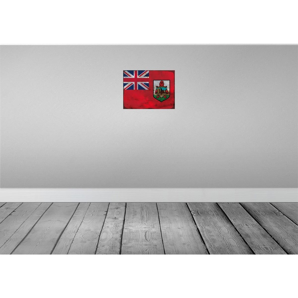 [LA-119822-H] Holzschild 30x40 cm Bermuda Flagge Fahne Wappen Bild 2