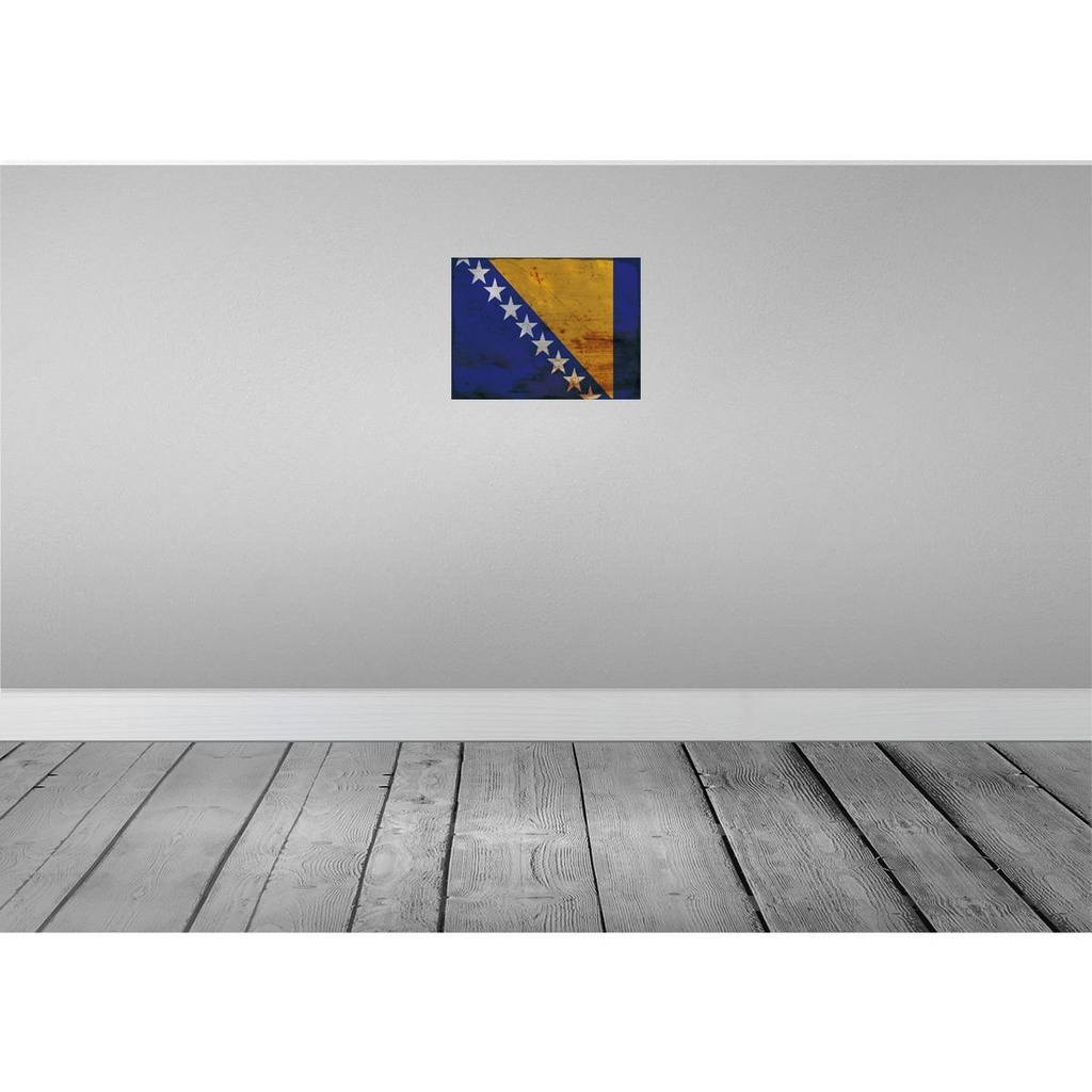 [LA-119825] Blechschild 30x40 cm Bosnien und Herzegowina Flagge Fahne Wappen Bild 2