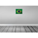 [LA-119827-H] Holzschild 30x40 cm Brasilien Brazil Flagge Fahne Wappen Bild 2