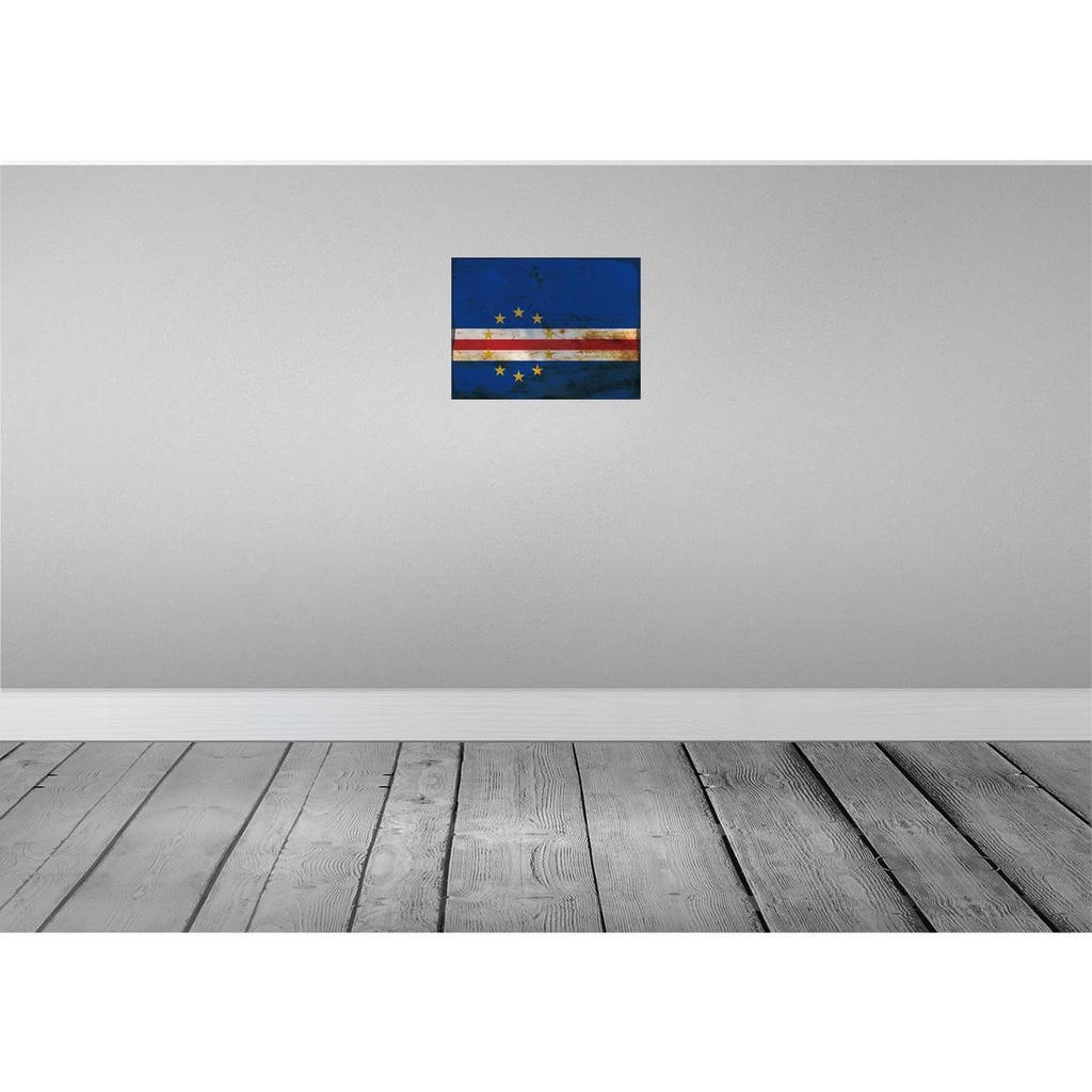 [LA-119836-H] Holzschild 30x40 cm Kap Verde Cape Flagge Fahne Wappen Bild 2