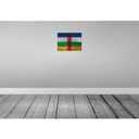 [LA-119838-H] Holzschild 30x40 cm Zentralafrikanische Republik RO Flagge Fahne Wappen Bild 2