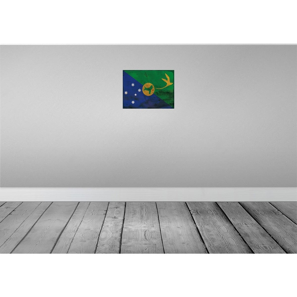 [LA-119842] Blechschild 30x40 cm Weihnachtsinsel Flagge Fahne Wappen Weihnachten Bild 2
