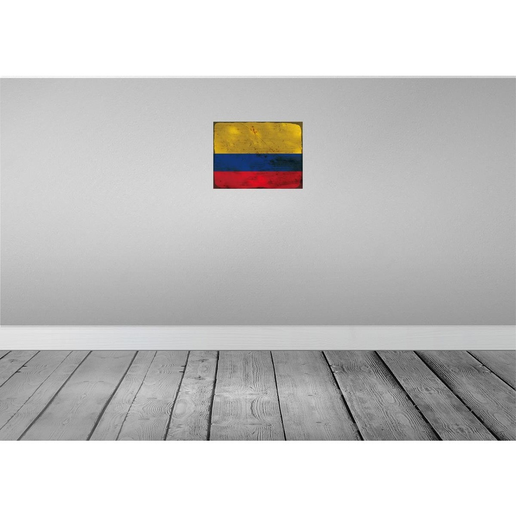 [LA-119844-H] Holzschild 30x40 cm Kolumbien Colombia Flagge Fahne Wappen Bild 2