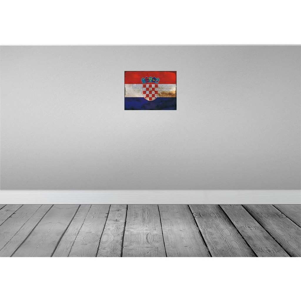 [LA-119849-H] Holzschild 30x40 cm Kroatien Croatia Flagge Fahne Wappen Bild 2