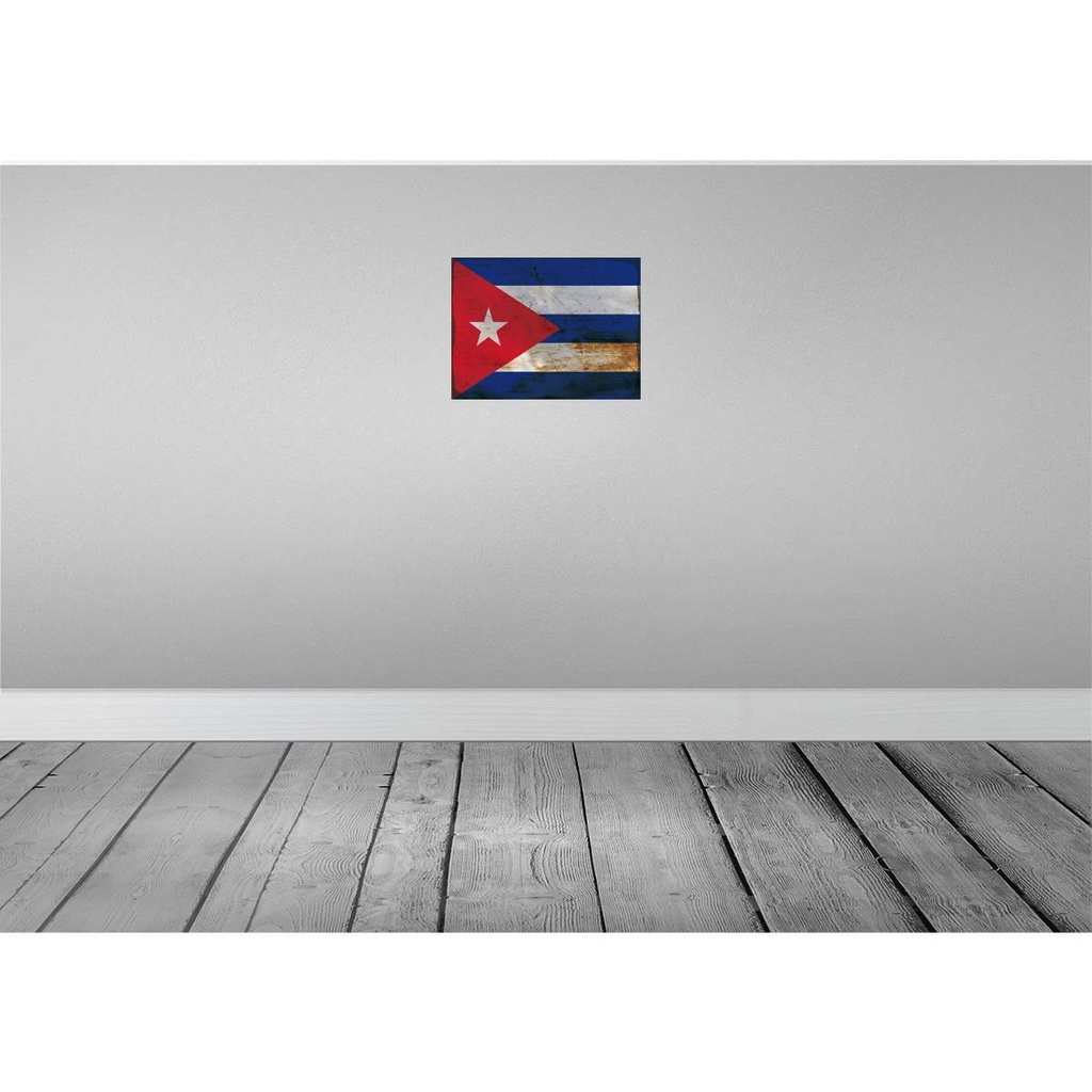[LA-119850] Blechschild 30x40 cm Kuba Cuba Flagge Fahne Wappen Bild 2