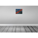 [LA-119853] Blechschild 30x40 cm DR Kongo democratic Congo Flagge Fahne Wappen Bild 2