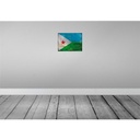 [LA-119855] Blechschild 30x40 cm Dschibuti Djibouti Flagge Fahne Wappen Bild 2