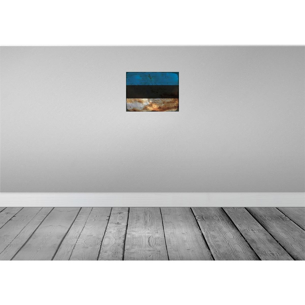 [LA-119865-H] Holzschild 30x40 cm Estland Estonia Flagge Fahne Wappen Bild 2