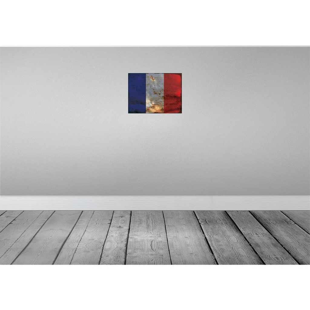 [LA-119871-H] Holzschild 30x40 cm Frankreich France Flagge Fahne Wappen Bild 2