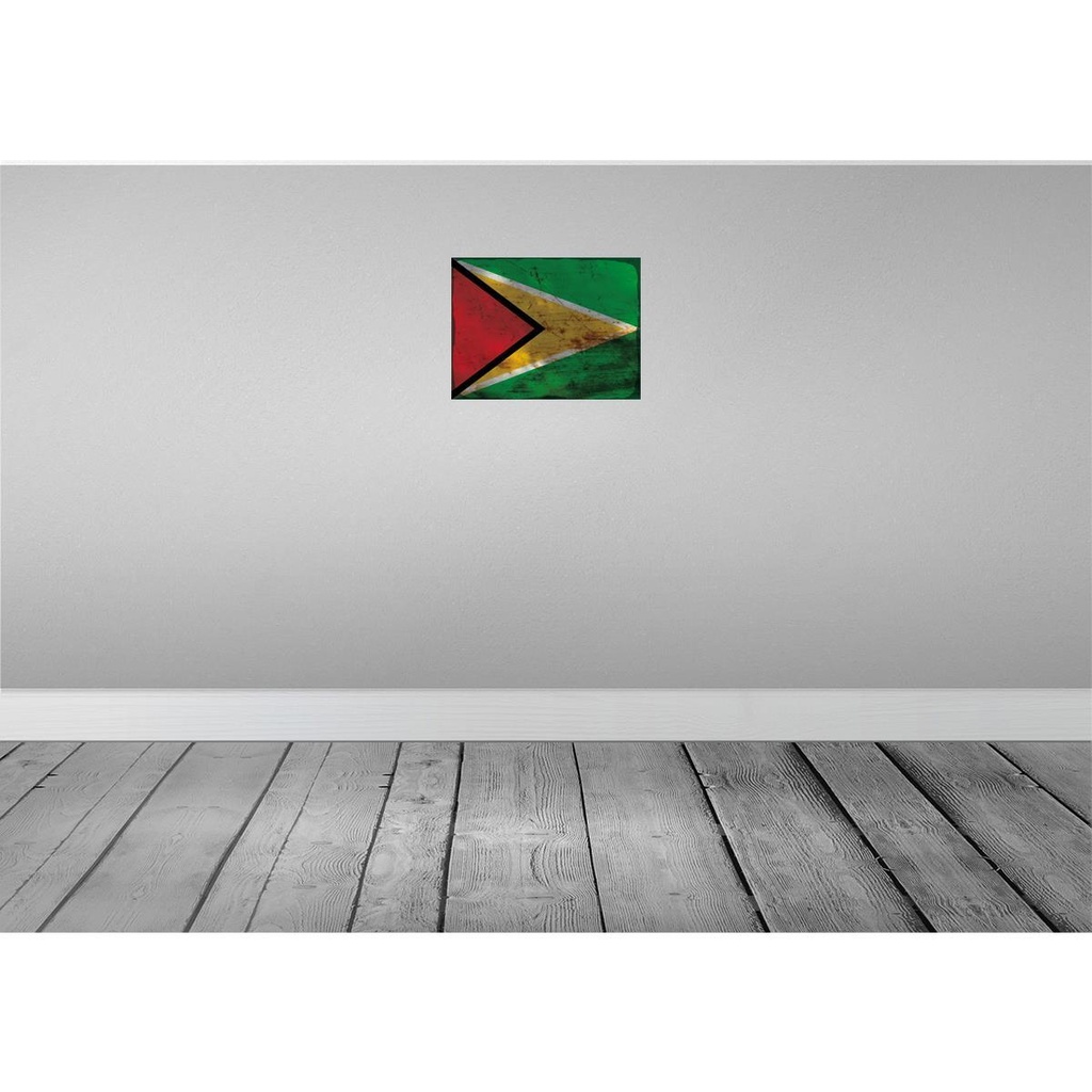 [LA-119887] Blechschild 30x40 cm Guyana Flagge Fahne Wappen Bild 2