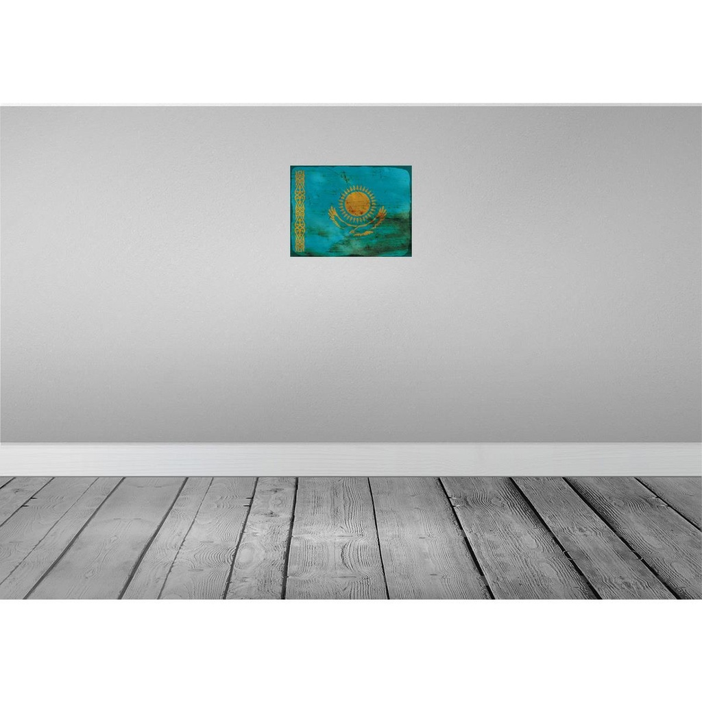 [LA-119889-H] Holzschild 30x40 cm Kasachstan Kazakhstan Flagge Fahne Wappen Bild 2